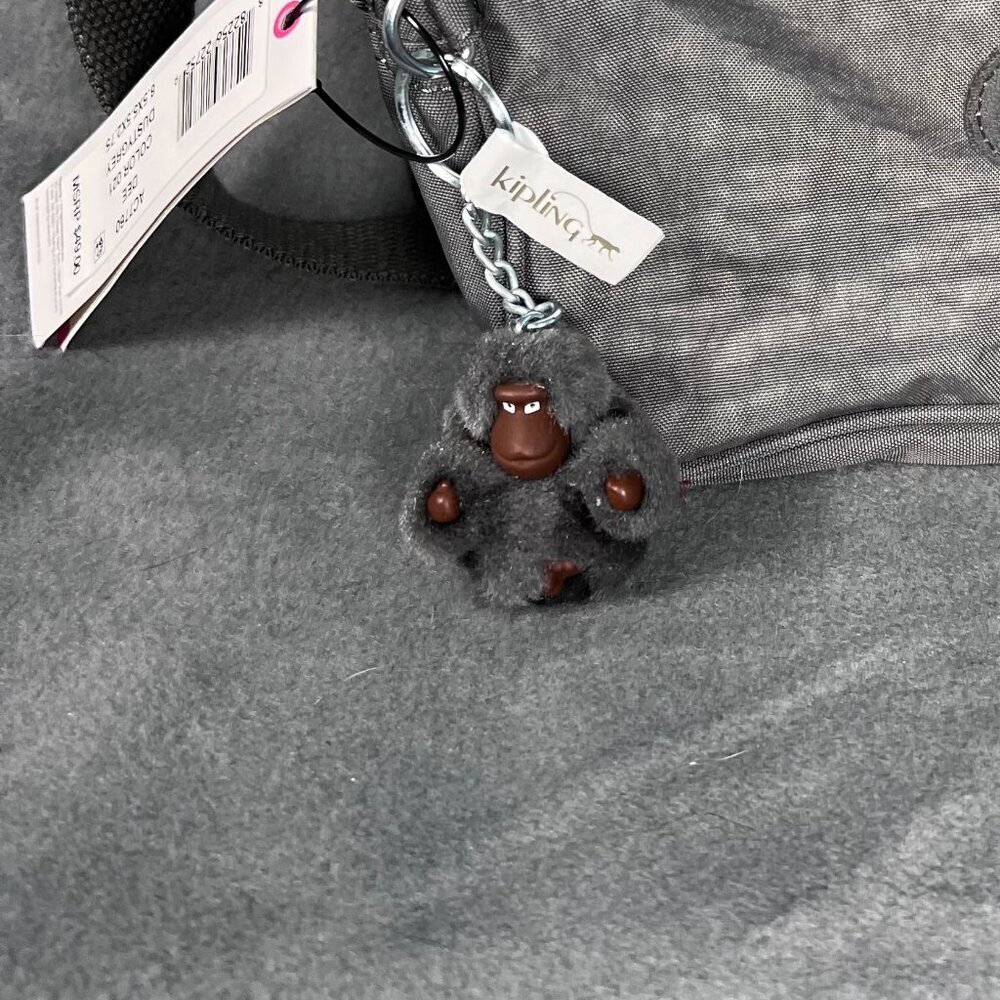 Kipling Dee Crossbody Bag Dusty Grey AC7760 NWT with Lara Monkey Keychain - Picture 3 of 4